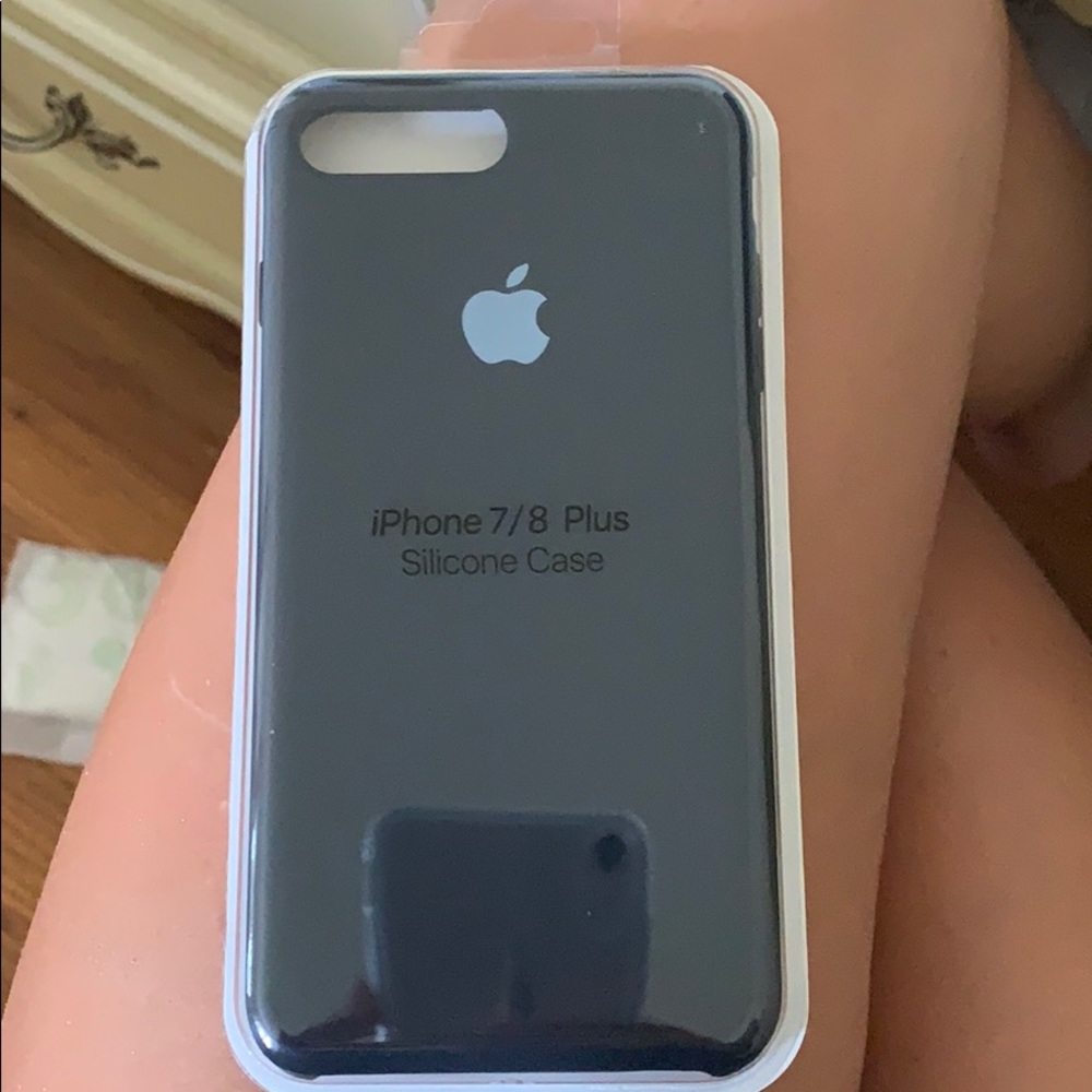 brand new iphone 7/8 plus black silicone case